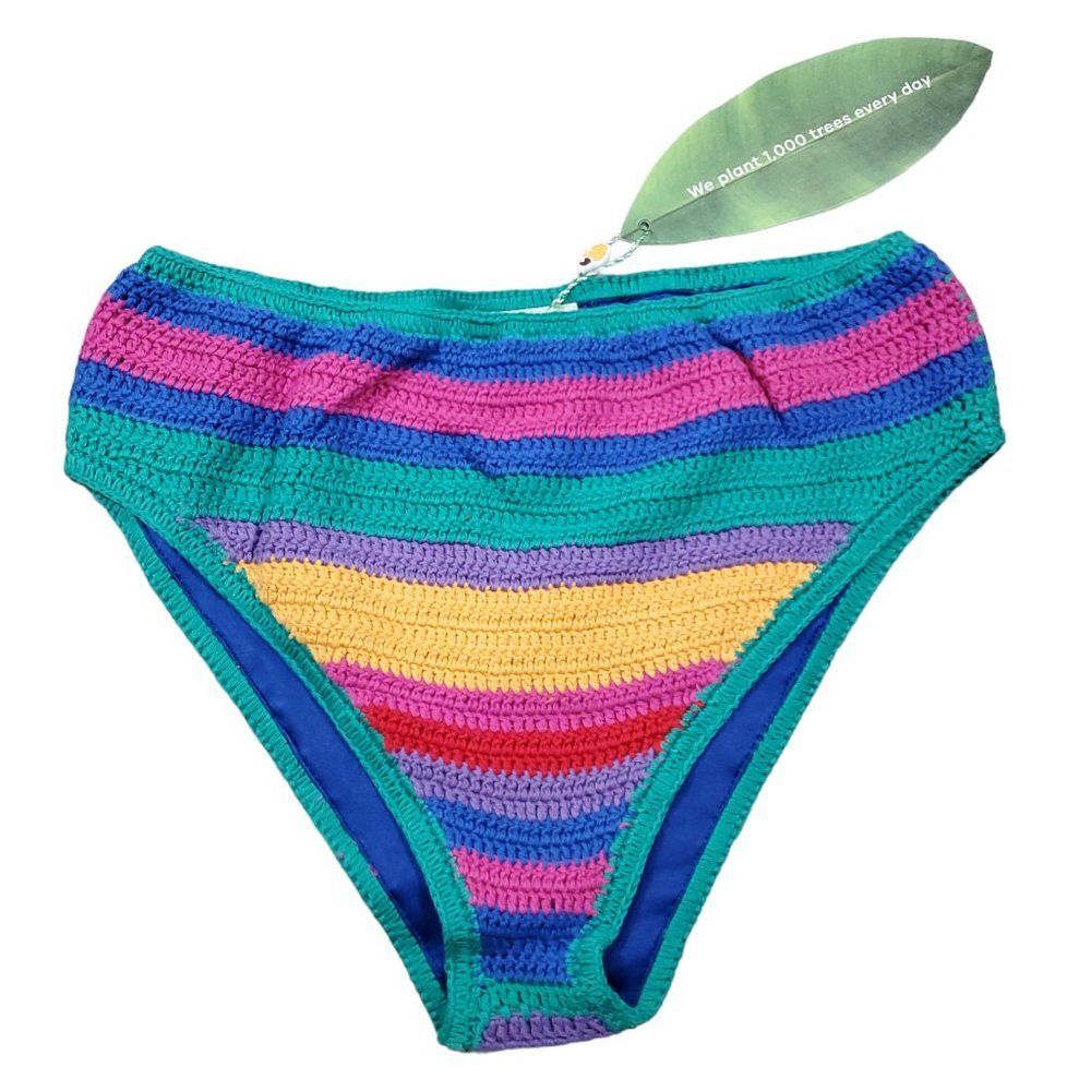 FARM Rio Multicolor Crochet Bikini Bottom - Picture 2 of 7